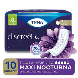 Toallitas Higiénicas Maxi Night Discreet X10 unidades