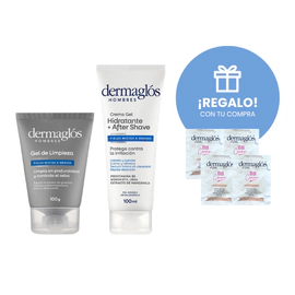 Kit Facial Hombres Rutina Limpieza+ Hidratación+4 Sachets BB cream Medio REGALO
