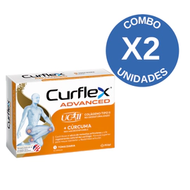 Combo X2 Curflex Advanced Colágeno Tipo Ii + Cúrcuma 30 Cápsulas