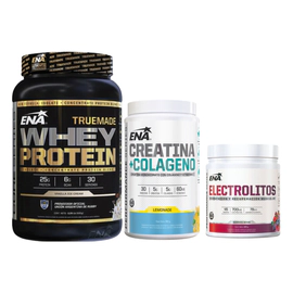 Combo ENA Whey Vainilla + Creatina Colágeno + Electrolitos Berries