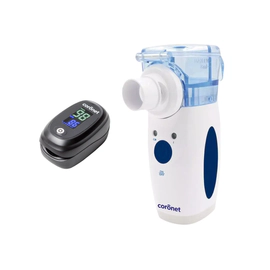 Combo Nebulizador Mesh Ultrasónico + Oxímetro De Pulso
