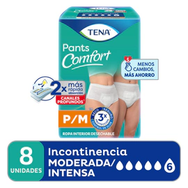 Pañales Ropa Interior Adultos Pants Comfort Talle M X8 Unidades
