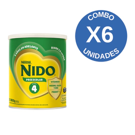 Combo X6 Leche Infantil En Polvo 4 Preescolar 800gr