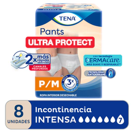 Ropa Interior Pants Ultra Protect Adultos Talle P/M X8 Unidades