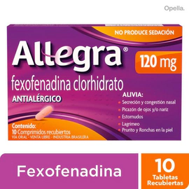 Allegra Fexofenadina 120 mg Antialérgico x 10