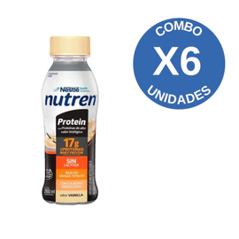 Combo X6 Suplemento Protein RTD Sabor Vainilla 260ml
