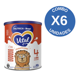 Combo X6 Vital 4 Lata De Leche 800g