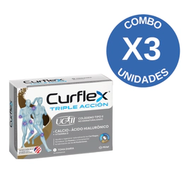 Combo X3 Curflex Triple Acción 30 Comprimidos