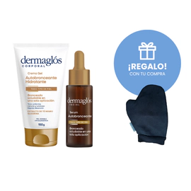 Kit Facial y Corporal autobronceante Serum + Crema+ Guante de REGALO!