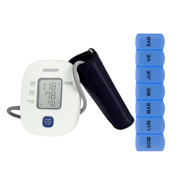 Tensiómetro Omron Hem-7121j Digital De Brazo + Pastillero Semanal