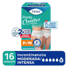 Pañales Ropa Interior Adultos Pants Comfort Talle MX16 Unidades