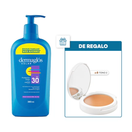 Protector Solar Familiar Fps30 Emulsión 380Ml+ Crema Compacta Tono 2 de Regalo