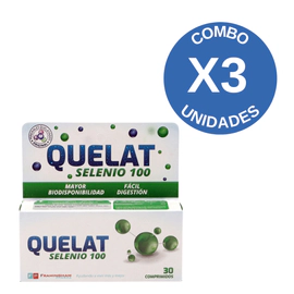 Combo X3 Quelat Selenio 100 30 Comprimidos
