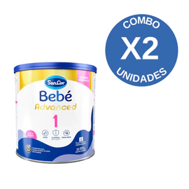Combo X2 Sancor Bebe Advanced Formula Etapa 1 Lata 800 Gr