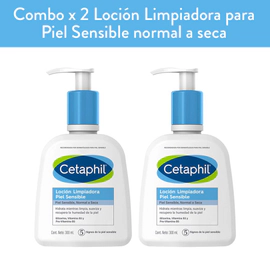 Combo X2 Loción Limpiadora Piel Sensible Normal A Seca 300 Ml