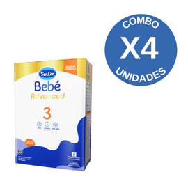 Combo X4 Sancor Bebé 3 Advanced Caja 800g