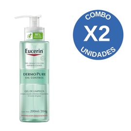 Combo X2 Gel Limpiador DermoPURE Oil Control Piel Grasa 200ml