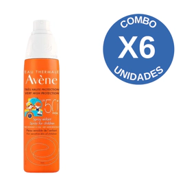 Combo X6 Protector Solar Especial Niños Spray SPF 50+ 200ml