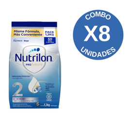 Combo X8 Profutura 2 Leche De Fórmula En Polvo Bolsa 1.2 kg