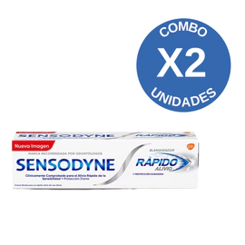 Combo X2 Crema Dental Rápido Alivio Blanqueador 100g