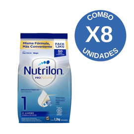 Combo X8 Formula Infantil Nutrilon 1 Profutura Pouch 1,2kg