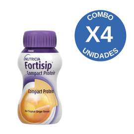 Combo X4 Fortisip Compact Sabor Jengibre 125 Ml