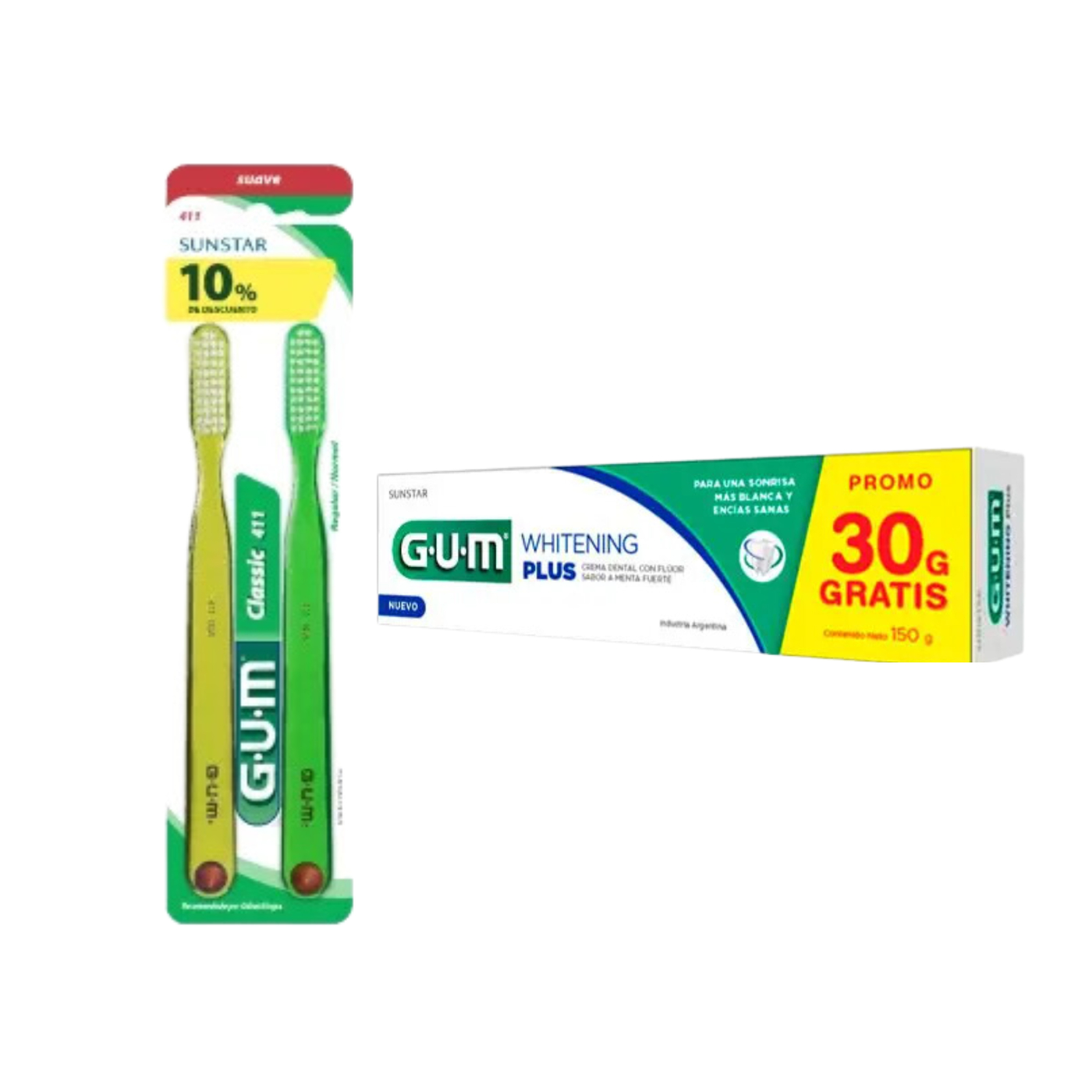 Pasta Dental Nuevo Cepillo Dental Combo Cepillo Dental Classic 411 - Main Image