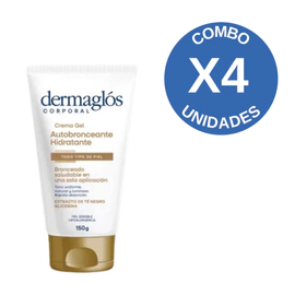 Combo X4 Crema Gel Autobronceante Hidratante 150Gr