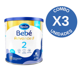Combo X3 Sancor Bebe Advanced Fórmula Etapa 2 Lata 800Gr