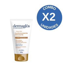 Combo X2 Crema Gel Autobronceante Hidratante 150 Gr
