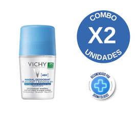 Combo X2 Desodorante Roll-On 48hs Mineral Sin Sales de Aluminio 50 ml