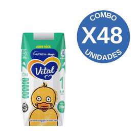 Pack X48 Leche De Fórmula Líquida Vital 1 Brick De 200 Ml 0 a 6 Meses