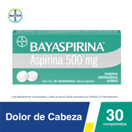 Bayaspirina con Aspirina 500mg x 30 Comprimidos