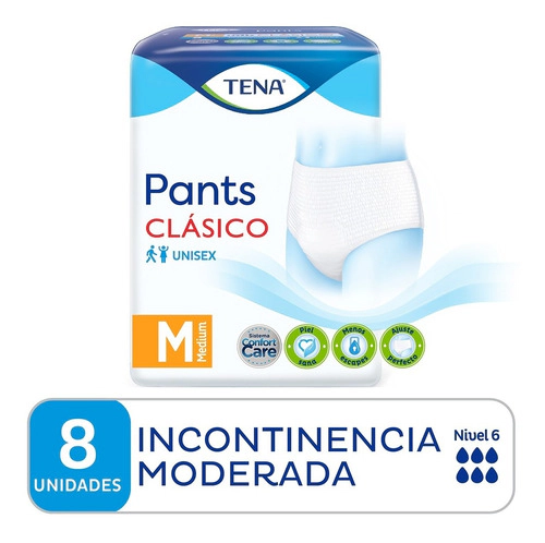 Pañales Ropa Interior Adultos Pants Clásico Talle M x 8 Unidades