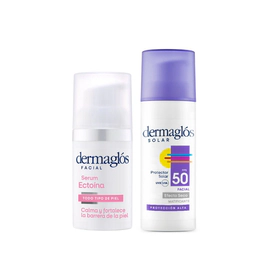 Kit Facial Dermaglós Serum Ectoína + Protector FPS 50
