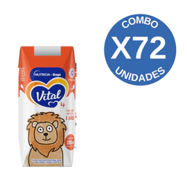 Pack X72 Vital 4 Brick 200Ml 2 Años