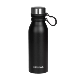 Botella Deportiva Negra Acero Inoxidable 600 cc