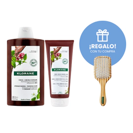 Quinina Shampoo X400ml + Bálsamo Anticaída+ Cepillo Grande de Regalo