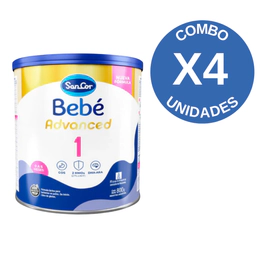 Combo X4 Sancor Bebe Advanced Fórmula Etapa 1 Lata 800Gr