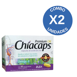 Combo X2 Aceite De Chia Control Colesterol 60 Capsulas