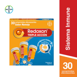 Redoxon Triple Acción Suplemento Dietario c/ Vitamina C, D y Zinc x30 Eferv