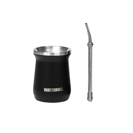 Set Mate Negro 160ml + Bombilla de Acero