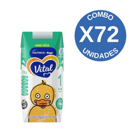 Pack X72 Leche De Fórmula Líquida Vital 1 Brick De 200 Ml 0 a 6 Meses