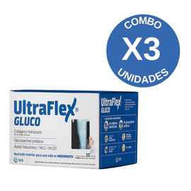 Combo X3 Gluco Colágeno Hidrolizado 15 Sobres
