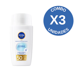 Combo X3 Protector Solar Facial Sun Invisible Daily Fluid 40ml