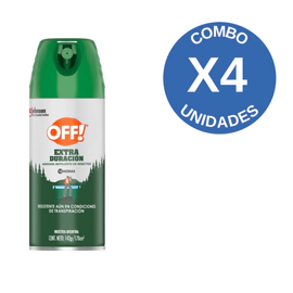 Combo X4 Repelente De Insectos Extra Duración Aerosol 142gr
