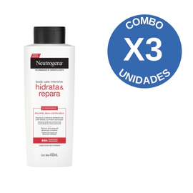 Combo X3 Loción Corporal Body Care Intensive Hidrata&Repara 400ml