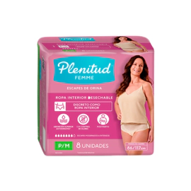 Plenitud Femme Ropa Interior Descartable P/M  8 Unidades