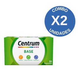 Combo X2 Centrum Base Multivitaminico 30 Comprimidos