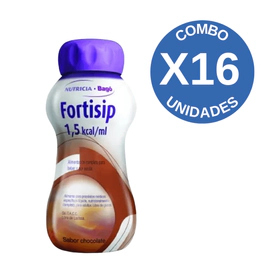 Combo X16 Fortisip Chocolate Vitaminas Botella 200 Ml